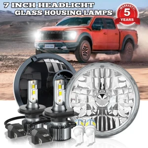 For Ford Deluxe 1939 1940 1941 1942-1951 7" Inch Round LED Headlights Pair - Picture 1 of 24
