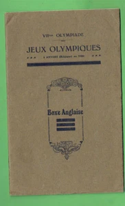 #D377. BOXING RULES & REGULATIONS FOR 1920 ANTWERP, BELGIUM, OLYMPIC GAMES - Picture 1 of 2