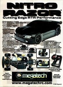 Megatech Nitro Razor RC Car Print Ad Wall Art Decor RTR