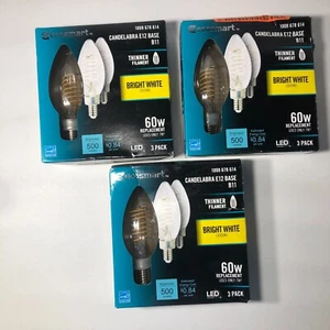 EcoSmart (9-Pk) B11 LED Vintage Edison Light Bulb Bright White 1008 678 614 - Picture 1 of 4