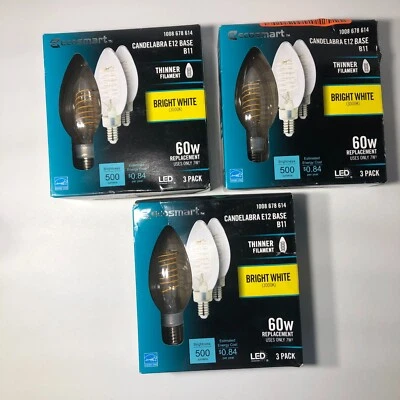 EcoSmart (9-Pk)  B11 LED Vintage Edison Light Bulb Bright White 1008 678 614 - Image 1 of 4
