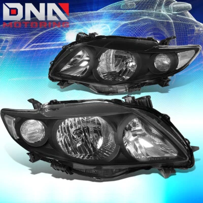 PARA 09-10 TOYOTA COROLLA E140 NEGRO/LATERAL CLARO GIRO ESQUINA FARO Foto 1 de 4