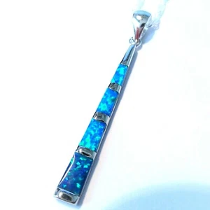 (SP 2) BEAUTIFUL BLUE FIRE OPAL SHARD PENDANT - Picture 1 of 5