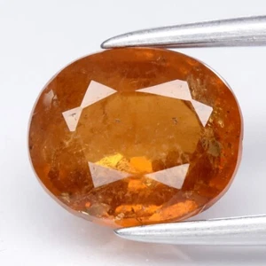 💎 1.76ct 7.5x6.2mm Oval Natural Orange Spessartite Garnet - Namibia Gem - Imagen 1 de 4