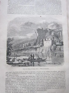 Le Chateau de Lacaze ( Tarn ) 1865 Gravure Article de presse - Picture 1 of 1