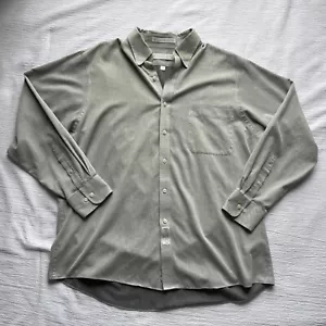 Geoffrey Beene Gray Wrinkle Free Dress Shirt Men's Size Large 16.5 34/35 - Picture 1 of 7