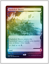 1x Foil Darkslick Shores, Zendikar Rising Expedition, Magic the Gathering MTG
