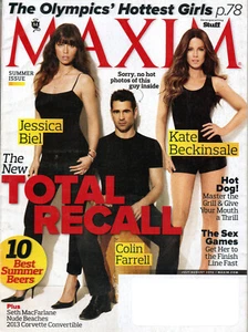 MAXIM Magazine July August 2012 Jessica Biel Colin Farrell Kate Beckinsale - Picture 1 of 1