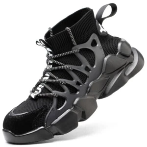 Men Safety Shoes Metal Toe Indestructible Ryder Work Boots Steel Toe Sneakers - Picture 1 of 15