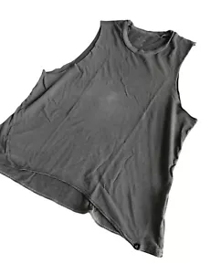 Grey Volcom Distressed Tank Top - Picture 1 of 12