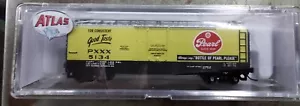 ATLAS N TRAINMAN 50006496- 40' PLUG DOOR BOX CAR -PEARL LAGER #5134  NIB RTR - Picture 1 of 2