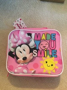 Neu mit Etikett Disney Minnie Mouse isolierte Brotdose machte Sie zum Lächeln glitzernd rosa - Bild 1 von 3