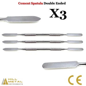 3Pc Cement Spatula Dental Mixing Knife Stainless Steel Restorative Double Ended - Picture 1 of 4