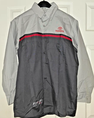Red Kap TOYOTA Mechanic Technician Work Uniform Long Sleeve Shirt M 01-018-11-08 - Image 1 of 4