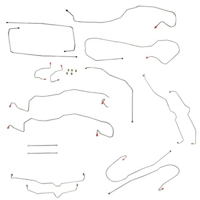 2000-07 Tahoe Avalanche Yukon Suburban Escalade 4WD TC Brake Line Kit Stainless - Image 1 of 4
