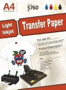 Transferencia para Camiseta - Vision Inkjet Colores Claros A4 20 Hojas Envío Gratis - Imagen 1 de 16