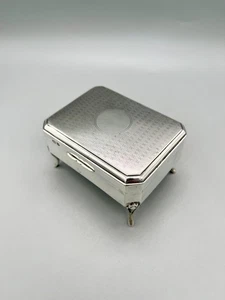 GEORGE V STERLING SILVER JEWELLERY BOX, W.J. MYATT & CO, BIRMINGHAM, 1914 - Picture 1 of 6