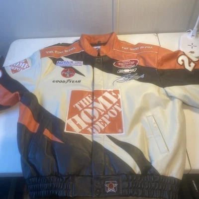 Vintage Jeff Hamilton Chase Authentics Tony Stewart Leather Driver's Jacket XL - Image 1 of 4