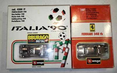 Burago 2 portachiavi Ferrari 348 tb + Ferrari F40 Italia 90 nuovi con box - Immagine 1 di 4