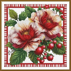 Hágalo usted mismo Kit Punto de Cruz "Misterios de Flores" Diseño Floral Artesanía Arte Regalo Único - Imagen 1 de 1
