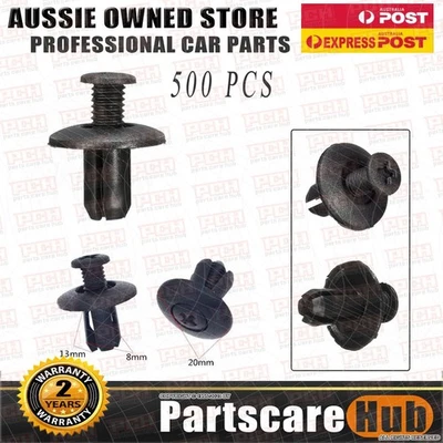Fit HOLDEN Commodore VN VP VR VS VT VX VY VE VF 8mm Plastic Retainer Clip 500pcs - image 1 of 4