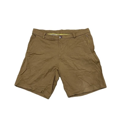 Lululemon Shorts Mens 36 Green Early Commission Short Chino Stretch Zip Golf - Image 1 of 4