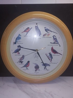 Reloj de Pared Cuarzo Sonido Canto Pájaro Sociedad Nacional Audubon Funciona De Colección Foto 1 de 4