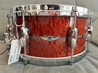 Tambor Tama 14" x 6.5" Estrella Caoba en Espectacular Cascada Sapele - NUEVO Foto 1 de 4