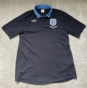 England 2012 Umbro Navy Blue Away Football Shirt Size 44-Mens L European Champs - Picture 1 of 16