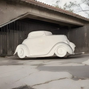 Ceramic Bisque Ready To Paint ZZtops Hot Rod Car - Picture 1 of 3