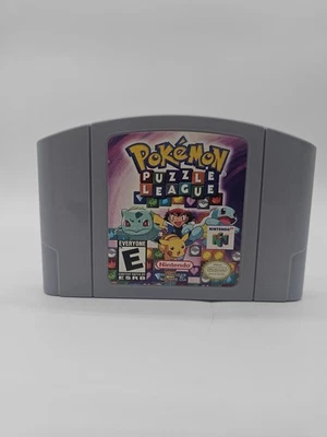 Pokemon Puzzle League (Nintendo 64, 2000) N64 - Authentic Cartridge - Tested - Image 1 of 3