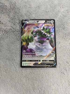 Pokemon Tornadus V 124/198 Holo Ultra Rare Chilling Reign - Image 1 of 2