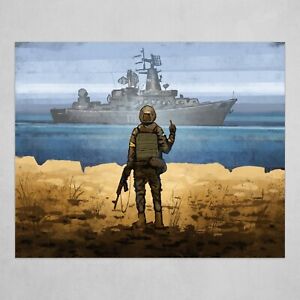 Art Posters,War in Ukraine 2022,Russian Warship