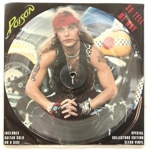 Poison - So Tell Me Why Limited Edition Clear Vinyl Single 7" 1991 - Picture 1 of 3