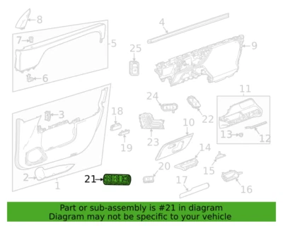 Mercedes Benz CLA45 AMG CLA35 AMG 20-23 Left front Window Switch 16790596039051 - Image 1 of 3