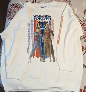 NWT Marvel Black Panther Wakanda Forever Sweatshirt/ Cream/ X-Large - Picture 1 of 4