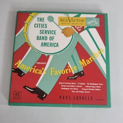 Cities Service Band of America Favorite Marches 45 RPM Vinyl Box Set 1952  Foto 1 de 4