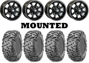 Kit 4 Maxxis Bighorn 2.0 Tires 25x8-12/25x10-12 on Moose 415X Matte Black CAN - Picture 1 of 5
