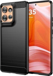 FUNDA CARCASA FIBRA DE CARBONO para MOTOROLA MOTO EDGE 50 TAPA TRASERA GEL TPU - Imagen 1 de 12