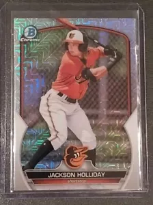 JACKSON HOLLIDAY 2023 BOWMAN CHROME MOJO REFRACTOR #BCP-20 BALTIMORE ORIOLES - Picture 1 of 5