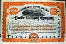 Chicago Rock Island & Pacific Railway Stock Certificate dated 1915