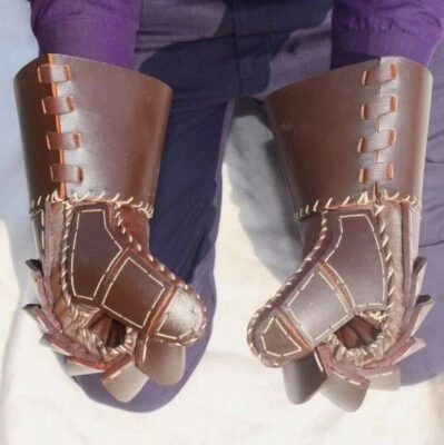 VENTA DE FIN DE SEMANA Guantelete Protector Renacimiento Combate SCA Cuero Vikingo Medieval Foto 1 de 4