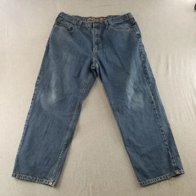 Pantalones de mezclilla Axist para hombre talla 40x29 azul lavado oscuro calce relajado vintage 100 % algodón Foto 1 de 4