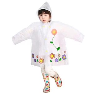 children's Hooded raincoat girl soft waterproof against wind waterproof - Picture 1 of 6