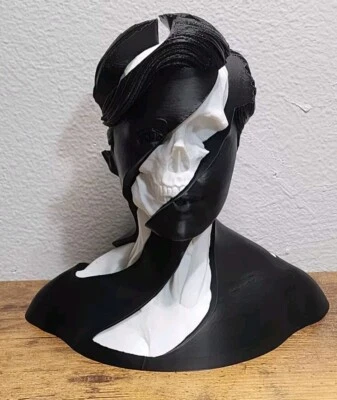 Busto de cara y calavera Whirls Anatomy decoración del hogar  Foto 1 de 4