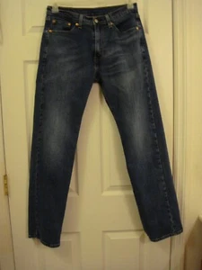 Jeans Levi Strauss & Co 505 regular fit denim invecchiato uomo 30X32 blu medio - Foto 1 di 7