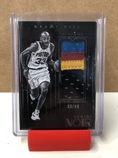 2015-16 Noir Grant Hill Patch /49 Game Worn Pistons HOF SSP