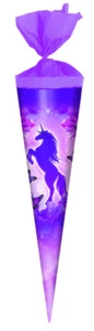 Schultüte / Zuckertüte / Länge: 35cm / rund / "Einhorn" - Bild 1 von 1