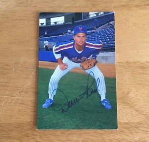 Postal #1 emitida por el equipo autógrafo firmado por Darren Reed de los Mets de Nueva York Barry Colla - Imagen 1 de 3