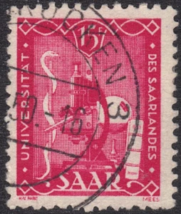 1949 Saar - SC# 203 - Issued to Honor Saar University - Used -1 - Picture 1 of 2